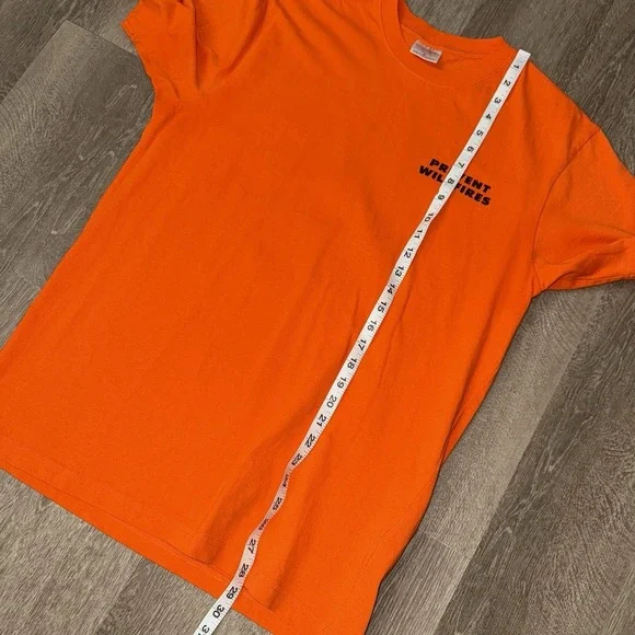 Filson Short Sleeve Pocket T Shirt Smokey Bear Men's Medium Flame Orange Cotton - Picture 6 of 7